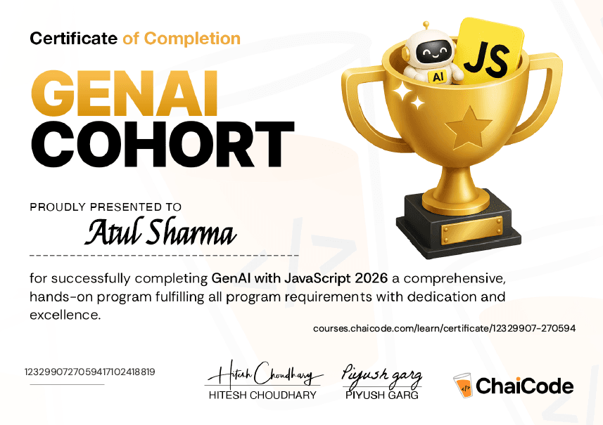 GenAI with JavaScript 2026